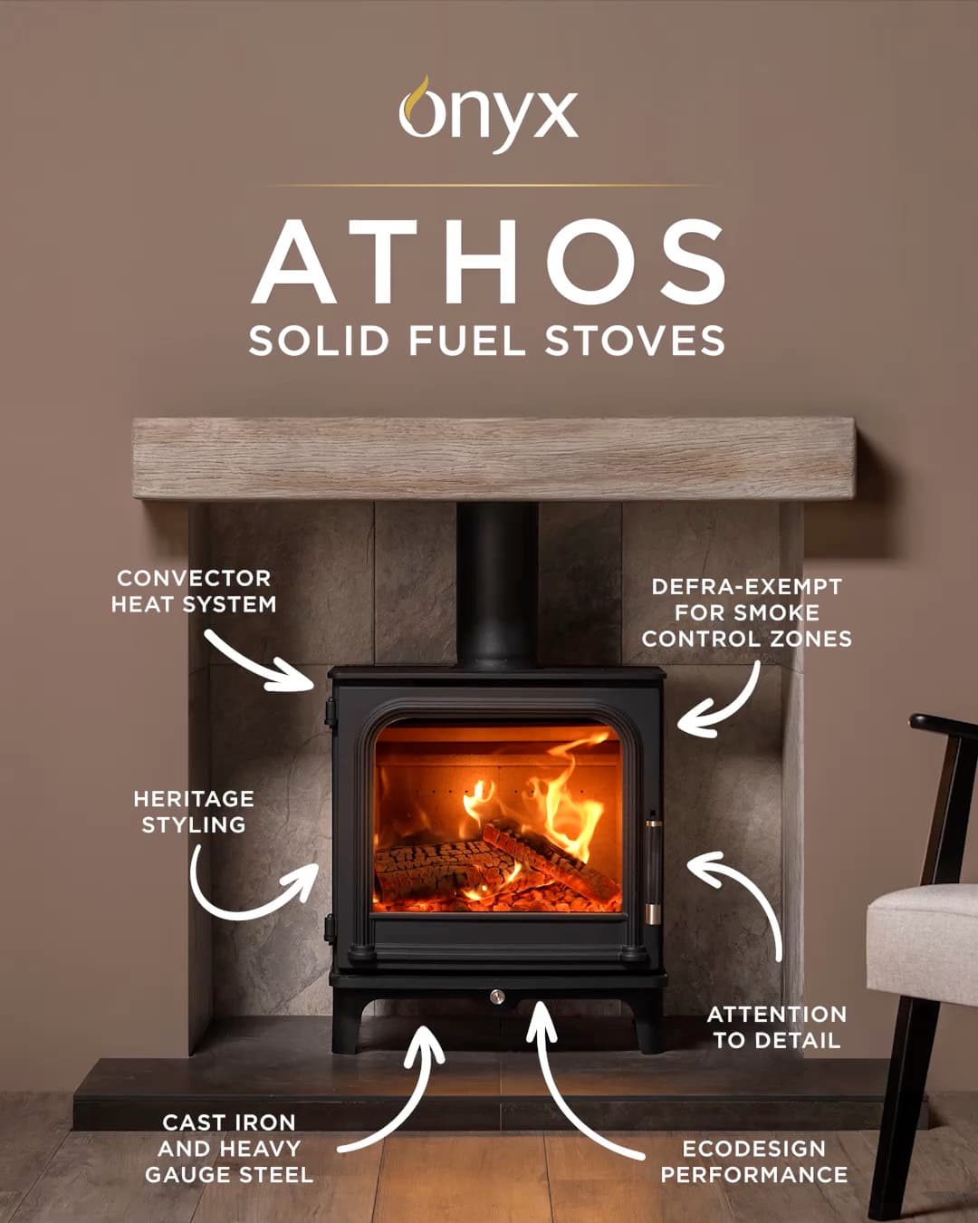 Onyx Athos Woodburning Stoves