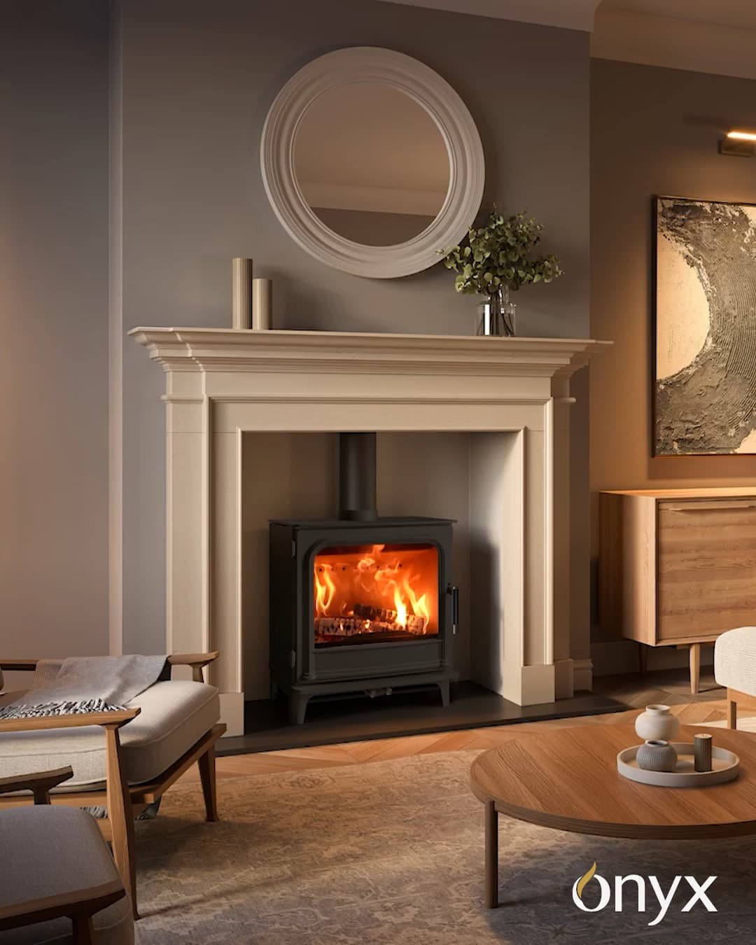 Onyx Athos 5 Wide woodburning stoves